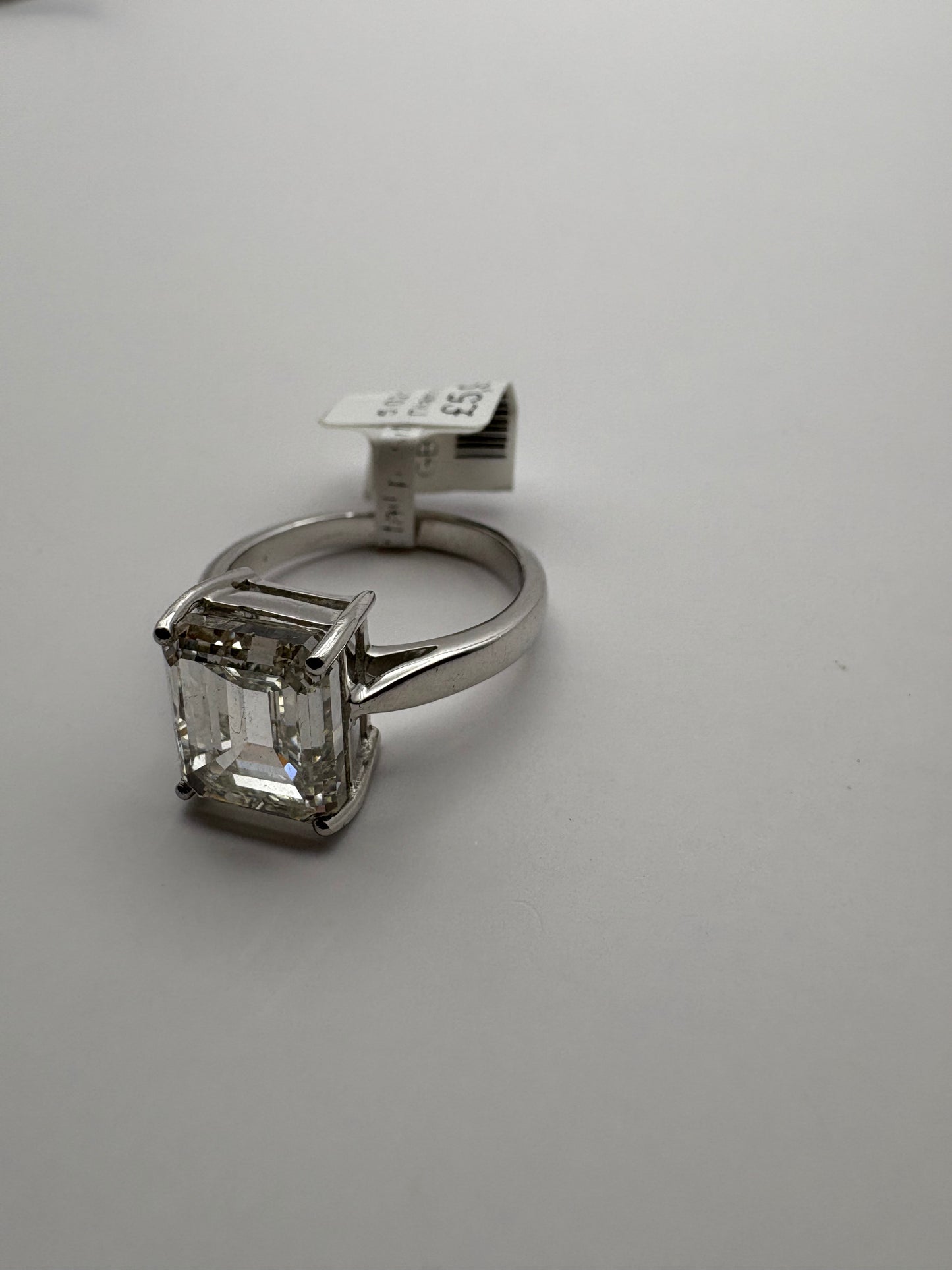 Platinum, 5.02 Lab Grown Emerald Cut Diamond