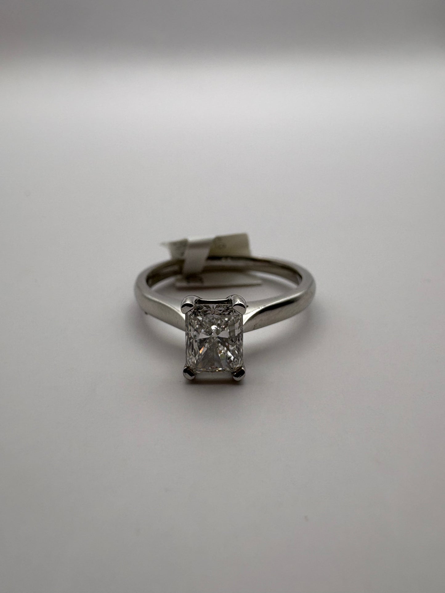 Platinum, 1ct Radiant Cut Lab Grown Diamond Ring